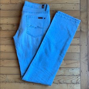 Light Wash Straight Leg Jewel Pocket Jeans